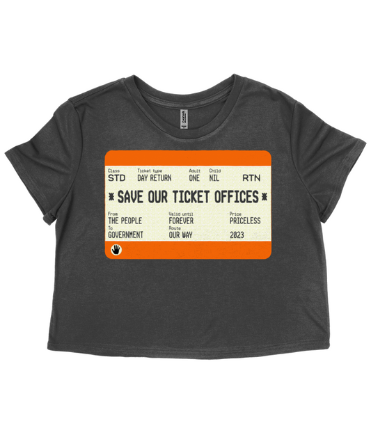 Save Our Ticket Offices Cropped T-Shirt