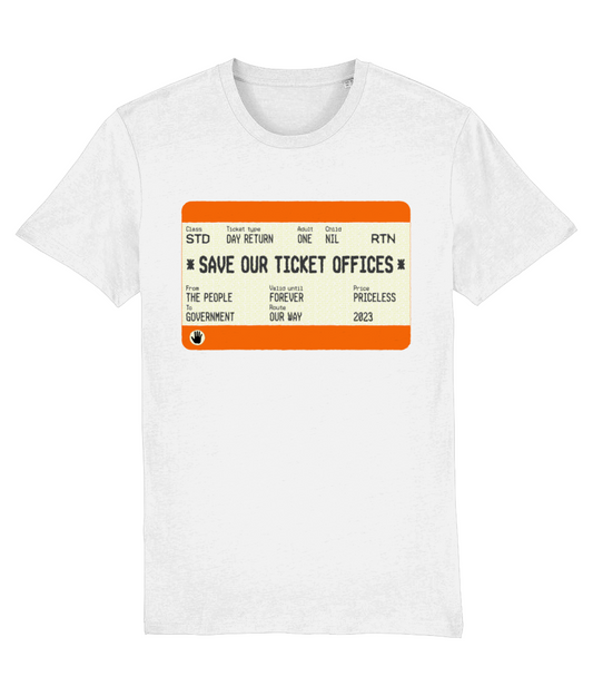 Save Our Ticket Offices – organic T-shirt